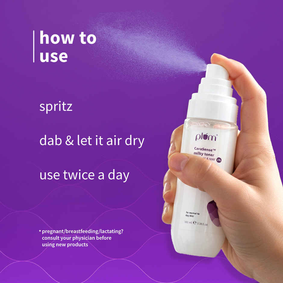 Plum Cerasense Milky Toner With Ceramides And Peptides For Barrier Repair