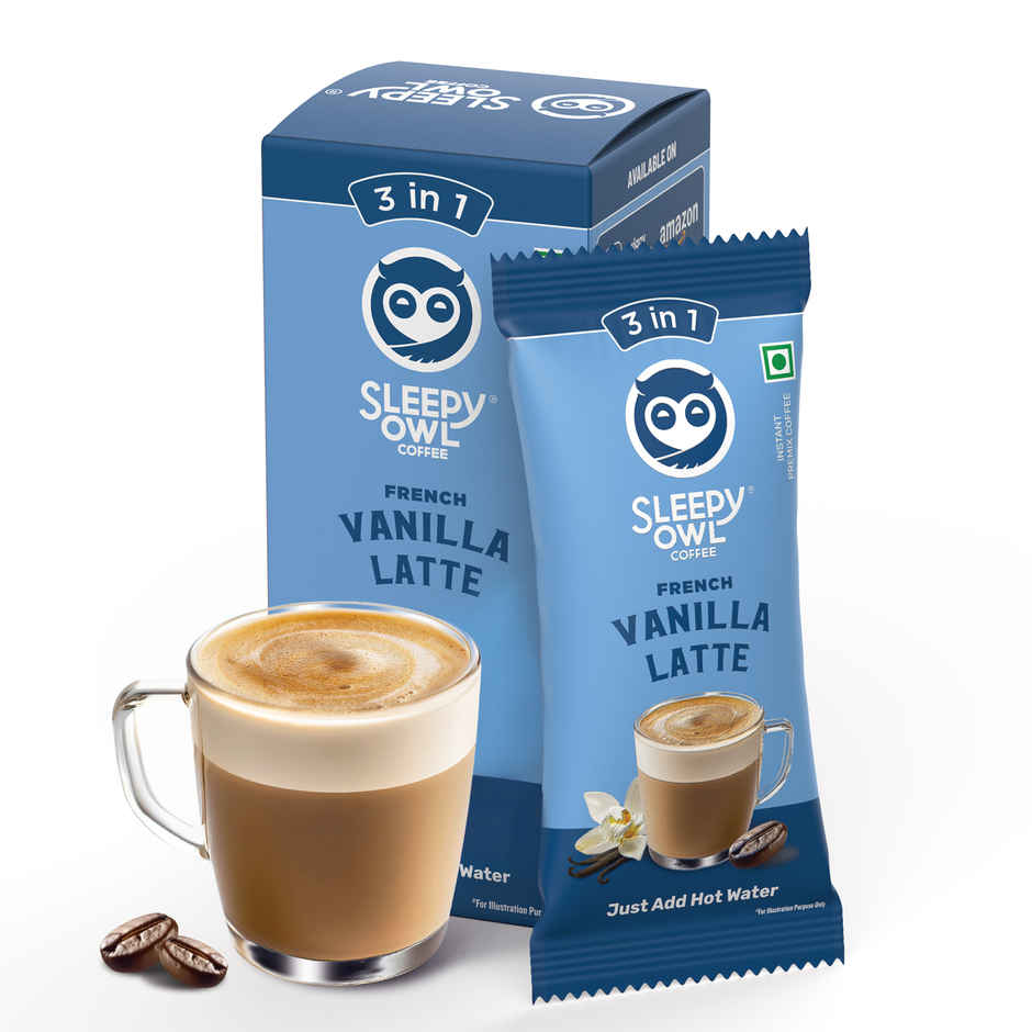 Sleepy Owl French Vanilla Latte Medium Roast Coffee Premix