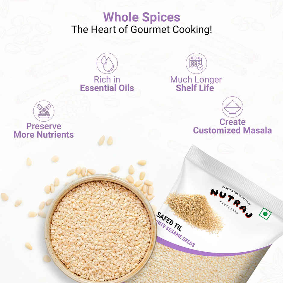 Nutraj Classic Safed Til (White Sesame Seeds Natural) Combo   