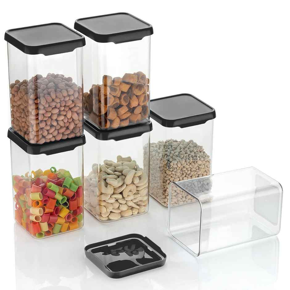Capsicum Storage Square Container - Set Of 6 | 1100Ml