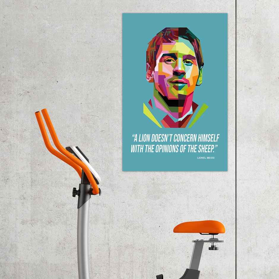 Paper Plane Design Sports Players Motivational Wall Posters | Size 12 x 18 Inch | D82