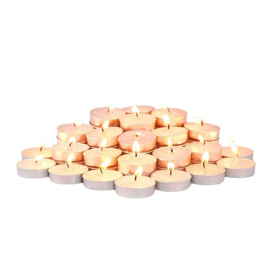 Smokeless Wax Tealight Candles | Set Of 40 | For Decorations | Asian Aura