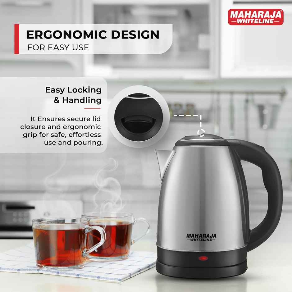 Maharaja Viva Steller Electric Kettle | 1.5L | 1350W Power | Stainless-Steel Kettle