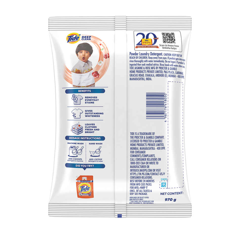 Tide Plus Jasmine & Rose Detergent Powder