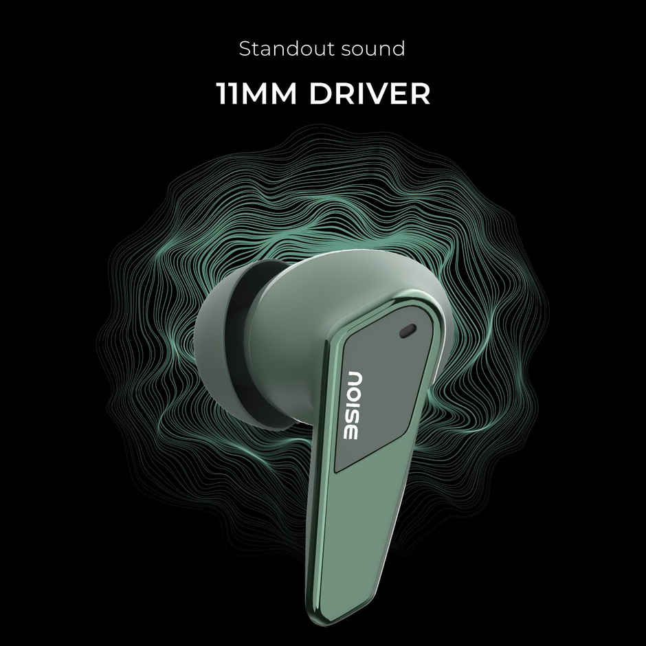 Noise Buds N1 Pro TWS Earbuds with Metallic Finish, ANC(Upto 30Db), 60H of Playtime, Dual Pairing, Instacharge, BT V5.3 - Chrome Green