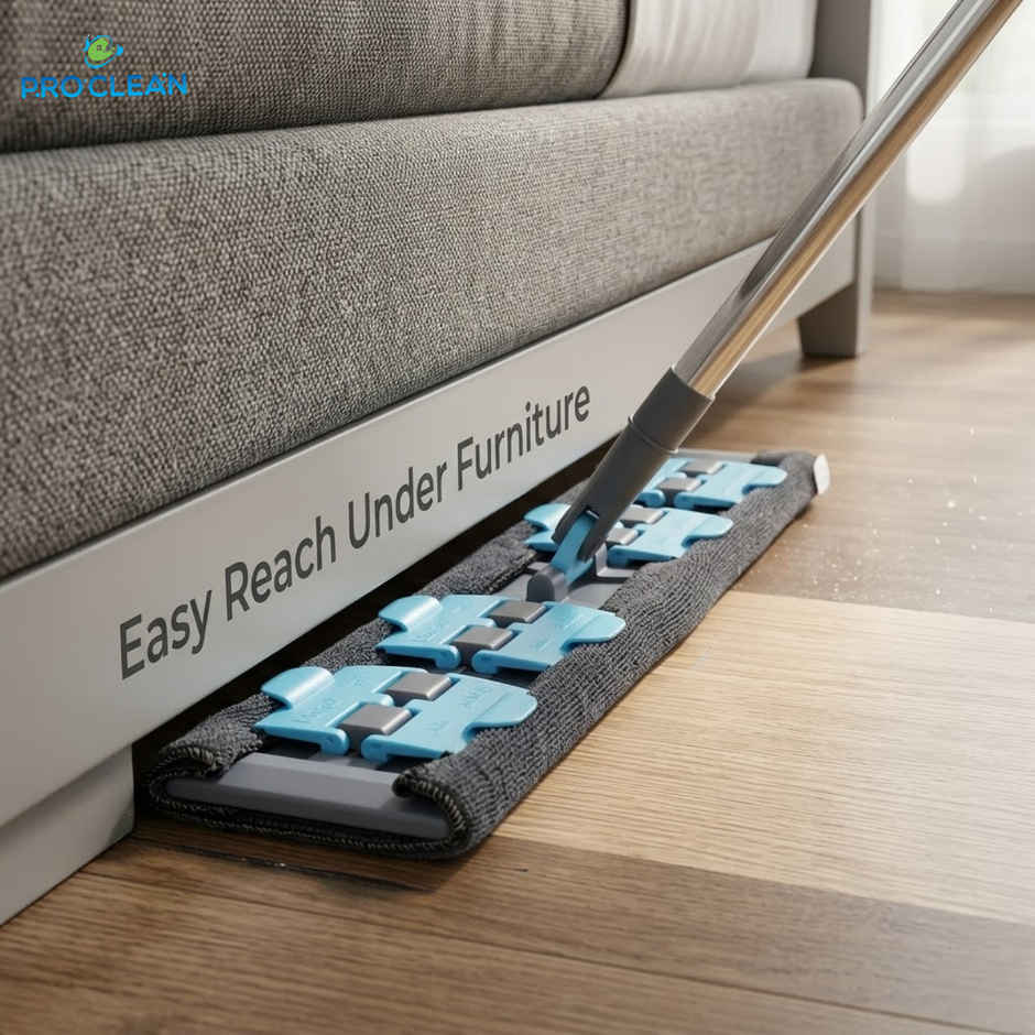 PROCLEAN 24 Inch 360 Degree Flat Mop | Seagreen - 51 in