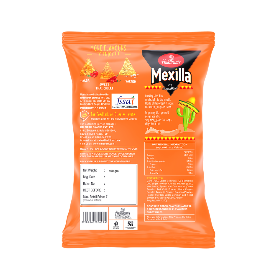 Haldiram's Mexilla Tortilla Chips | Nacho Cheese
