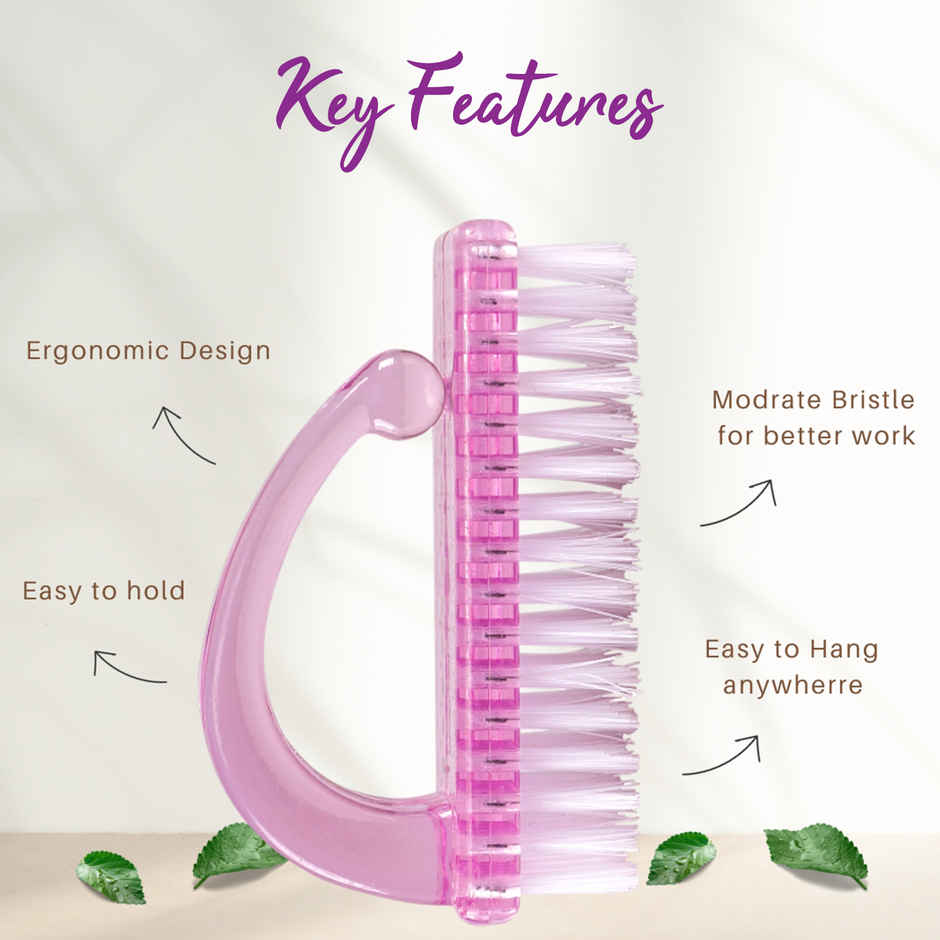 Midazzle Handle Grip Nail Brush Fingernail Cleaner Pedicure Foot Brush |MIMT4002 | Assorted