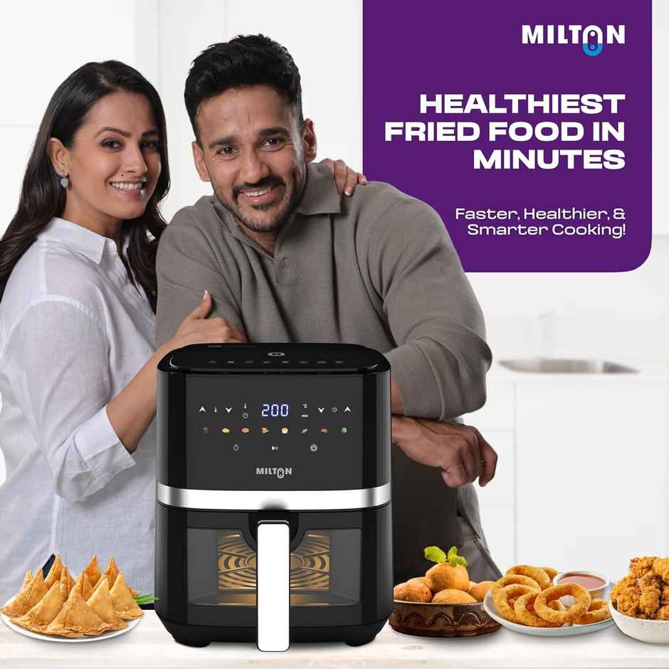 Milton Rapid Digital Air Fryer 5L | 1450W | 360 degree High Speed Air Circulation
