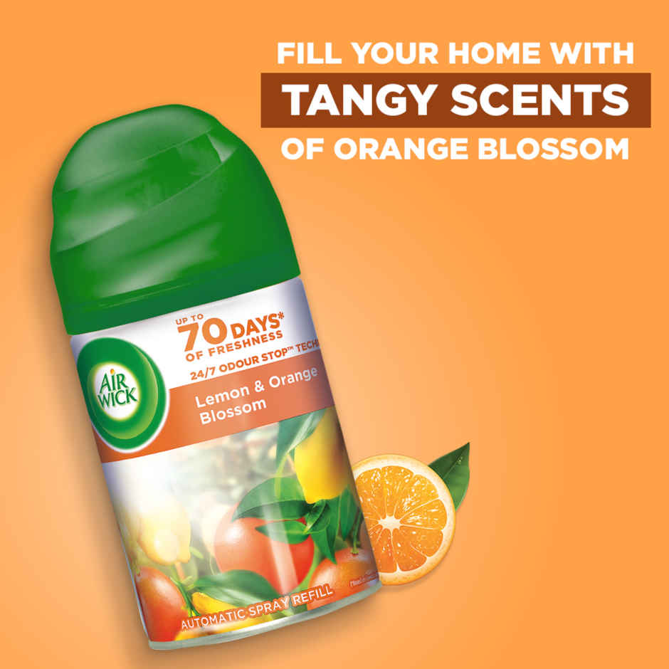 Air Wick Lemon & Orange Blossom Automatic Air Freshener & Room Freshener Refill