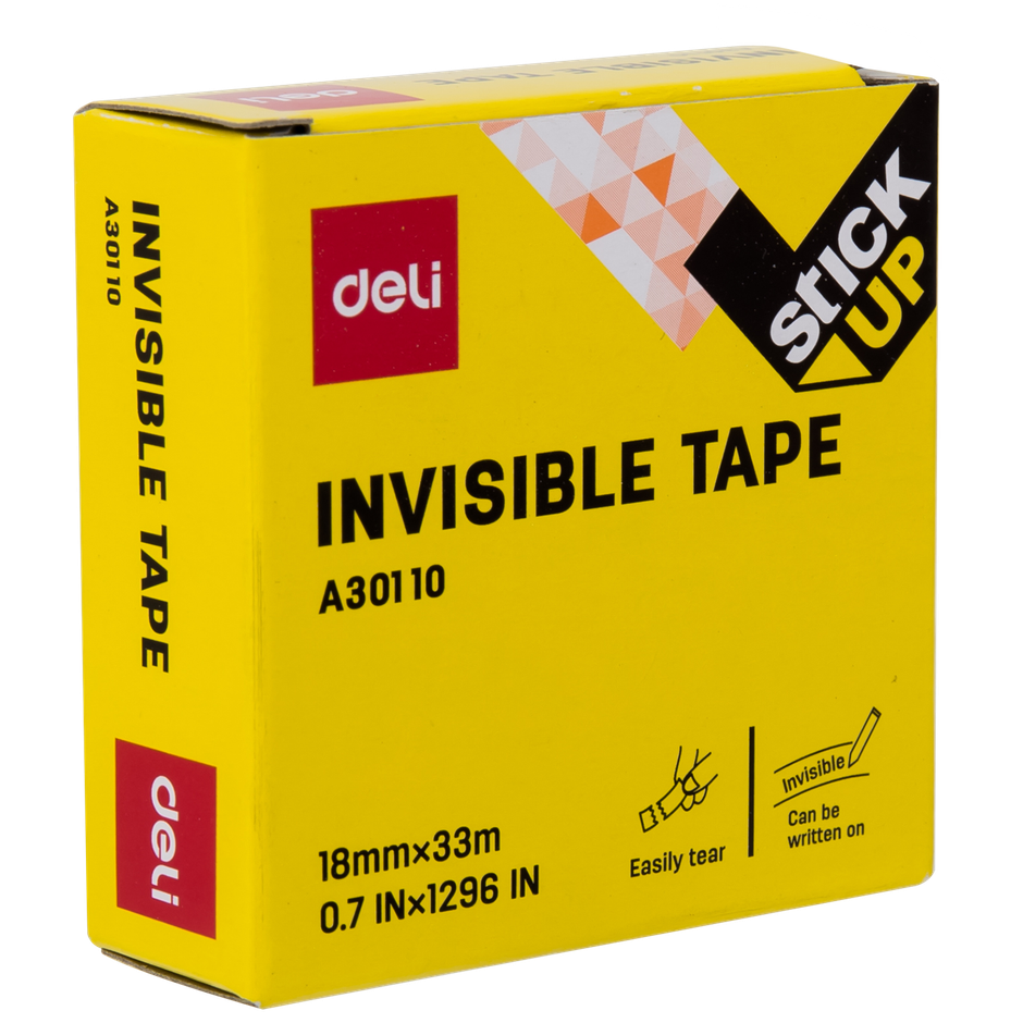 Deli Invisible Tape 1T, White