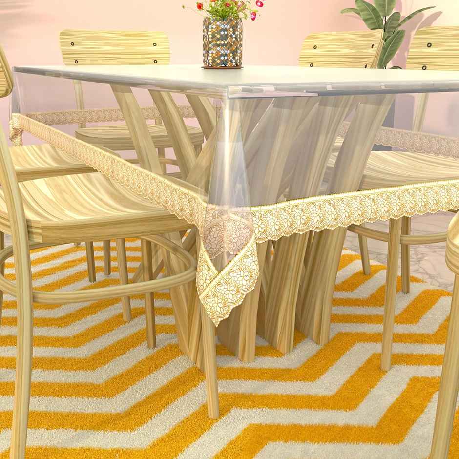 Kuber Industries Dining Table cover 6 Seater|Table Cloth|Table Cover for Home