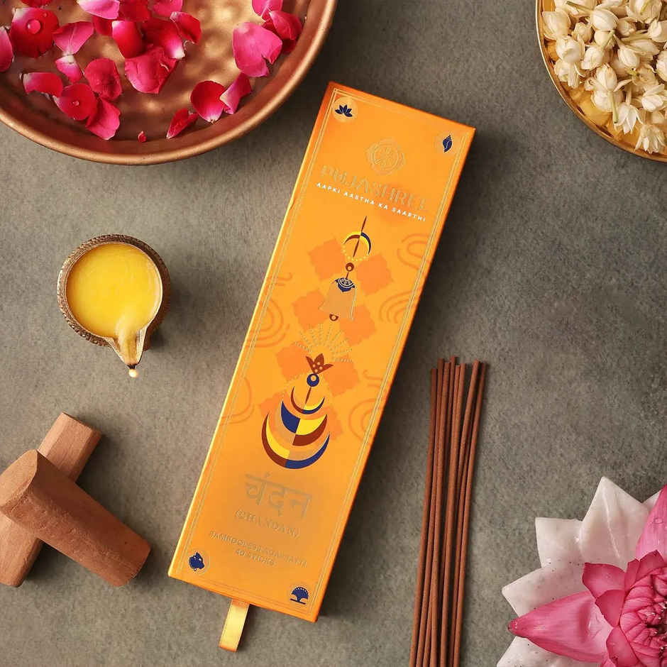 Pujashree Bambooless Agarbatti Chandan | 8 Inches