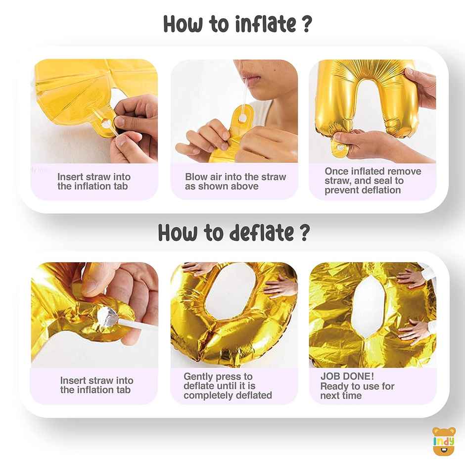 Just Party Happy Birthday Gold Foil Backdrop Decoration Kit