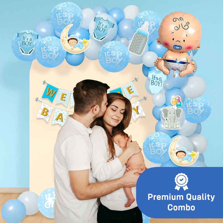 Welcome Home Baby Boy Decoration Kit | Blue | Party Propz