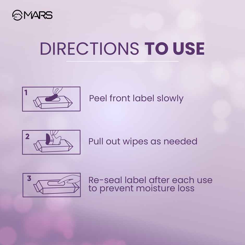 MARS Cosmetics Makeup Remover Wet Wipes For Face 30 Cotton Soft Wipes