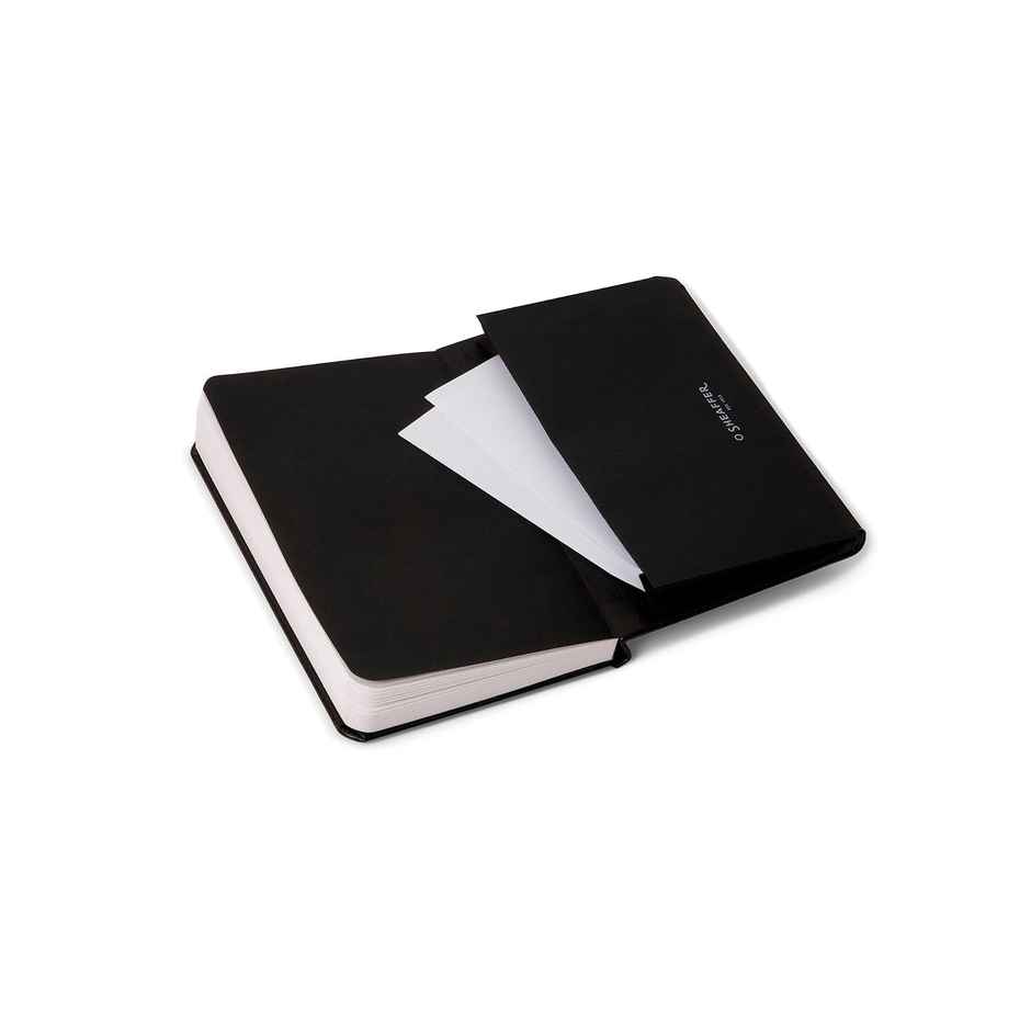 Sheaffer VFM Gift Set Fountain Pen | Medium Nib | Chrome Plated Trims | Black | Small Notebook
