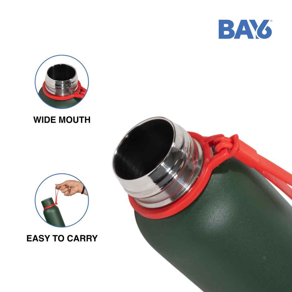 BAY6 Stainless Steel Hot & Cold Thermosteel Vacuum Water Bottle 900ml - Green