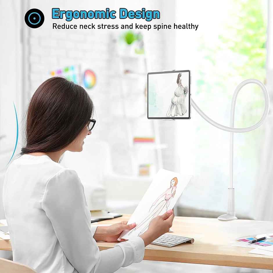 Sounce 360 Adjustable Mobile Phone Holder | Universal Phone Holder, (White)