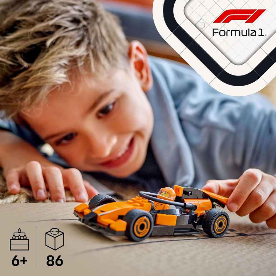 LEGO City F1 Driver with McLaren Race Car Mini Vehicle Toy Playset 60442 Building Blocks Toys