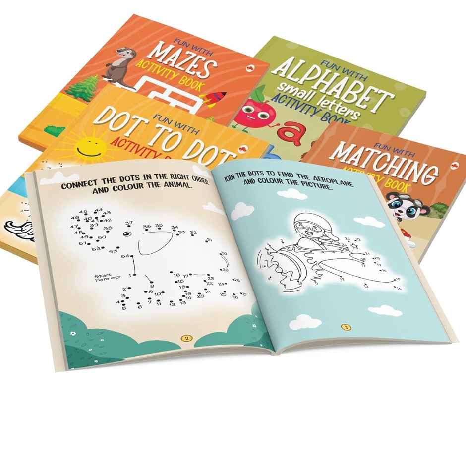 Brain Booster Activity Books Set (Set of 10 books) (Colourful Pages)