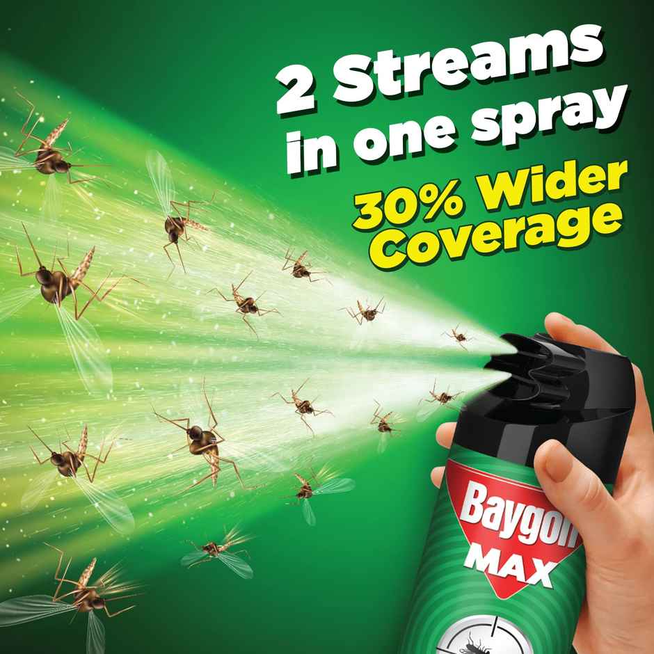 Baygon Max Lime Fragrance Mosquito and Fly Killer Spray