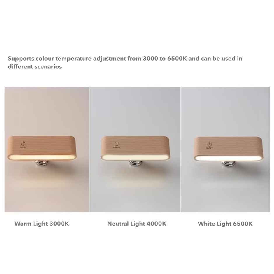 Desidiya 360� Rotating Magnetic Night Lamp,Wall & Bedside Lamp For Bedroom (Dark Brown)