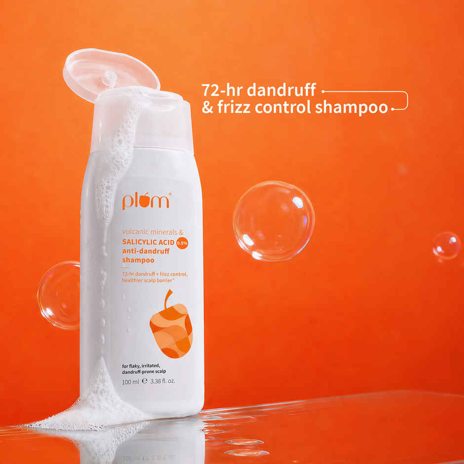 Plum Volcanic Minerals and Salicylic Acid 0.5% Anti Dandruff Shampoo | 100 ml