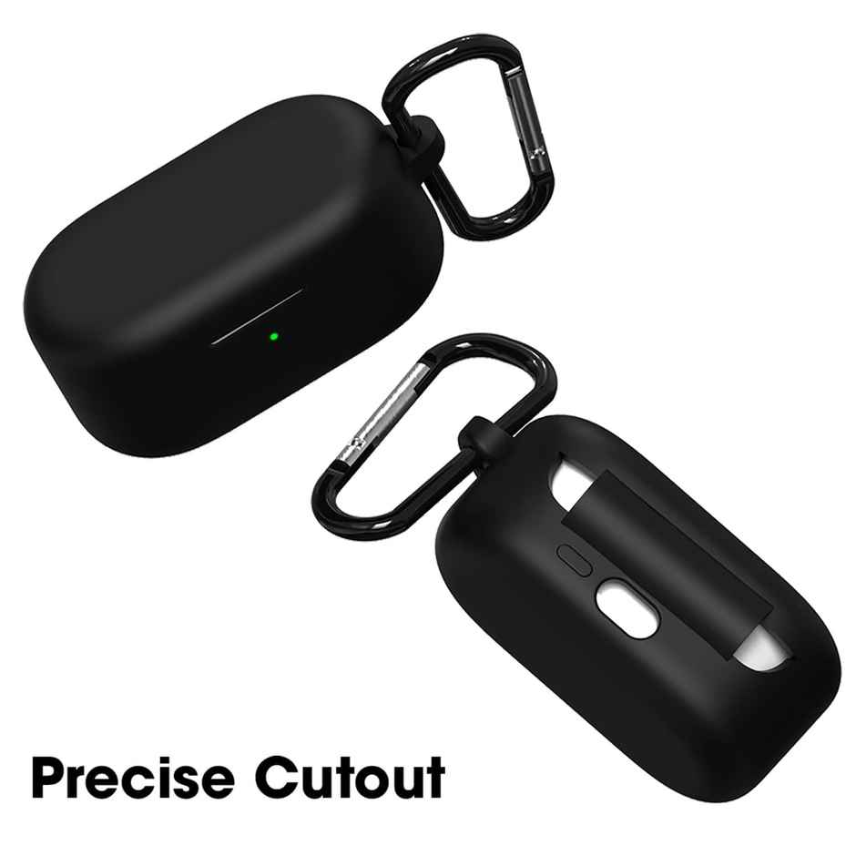 Sounce Earphone Case Cover for OnePlus Nord Buds 2 | Silicone Shock-Absorbing | Black