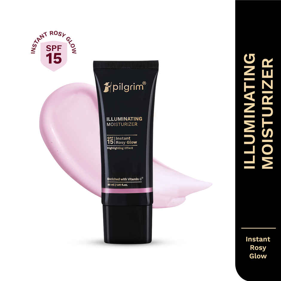 Pilgrim Illuminating Glow Highlighting Moisturizer SPF 15 with Vitamin C Instant | Rosy Finish