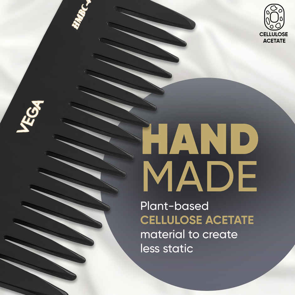 VEGA Shampoo Hair Comb - Large Hmbc-406 | Black