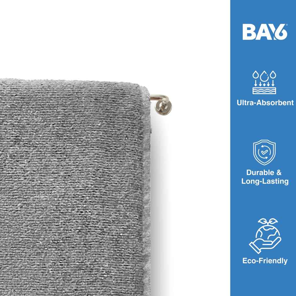 BAY6 Microfibre Moxy Bath Towel Grey - 70 x 140 cm
