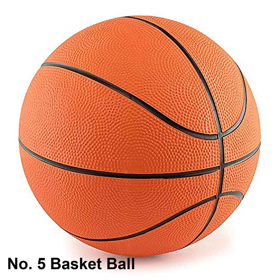 Toyshine Indoor And Wall Mountable Basketball Hoop And Nylon Net With No.5 Basketball