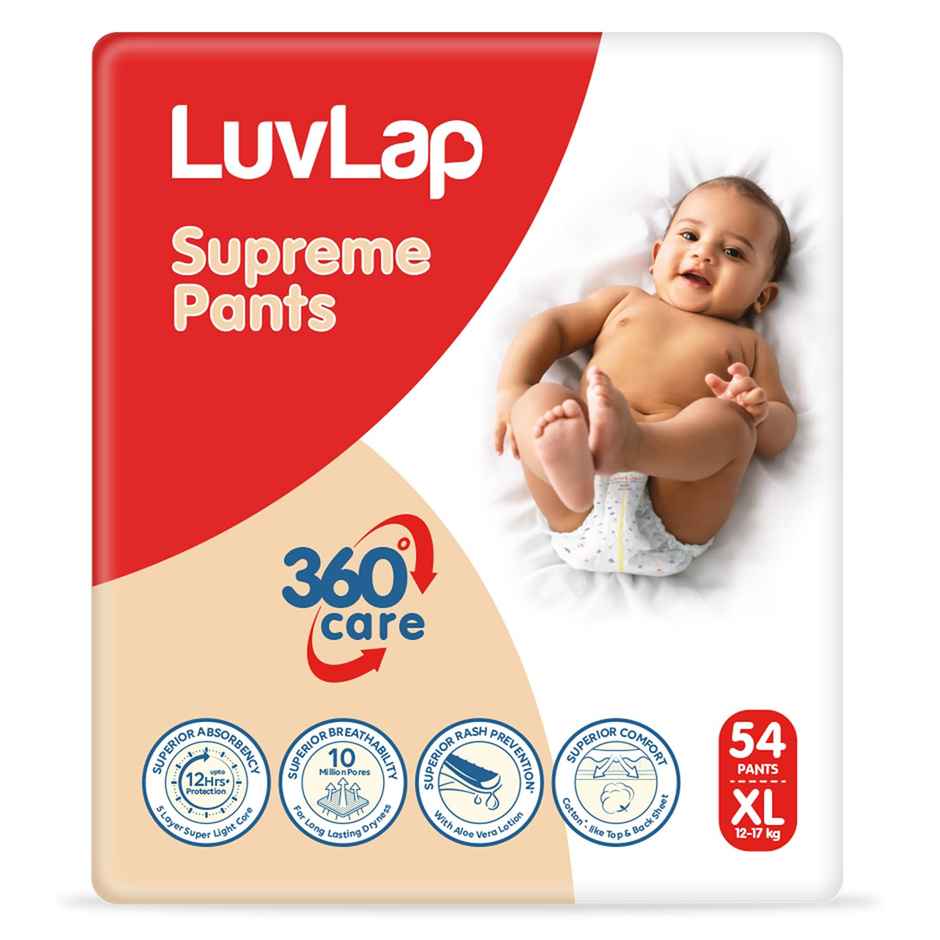 LuvLap Supreme Pant Style Diaper | XL | 54 pcs