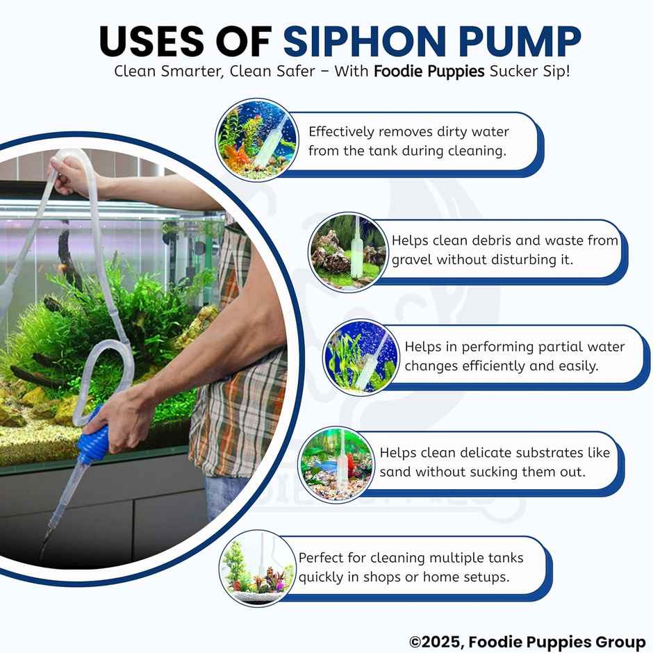 Foodie Puppies Siphon Pump for Aquarium