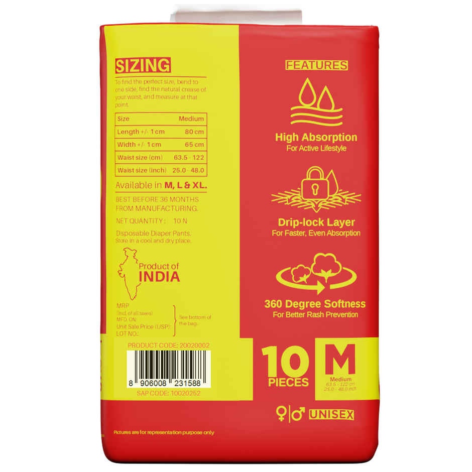 B-FIT Adult Pants Diapers (M, 25-48") Combo 