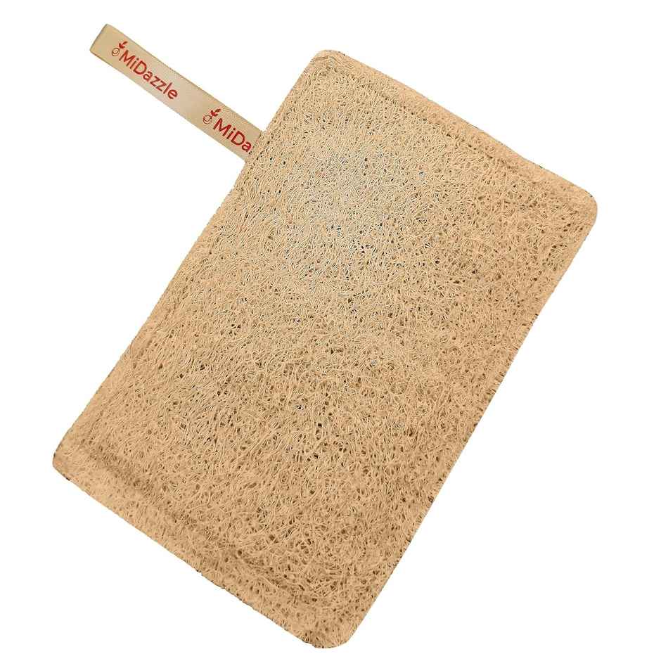 Midazzle 100% Natural Body Scrubber Organic Loofah for Bathing | Square | MIOL6105