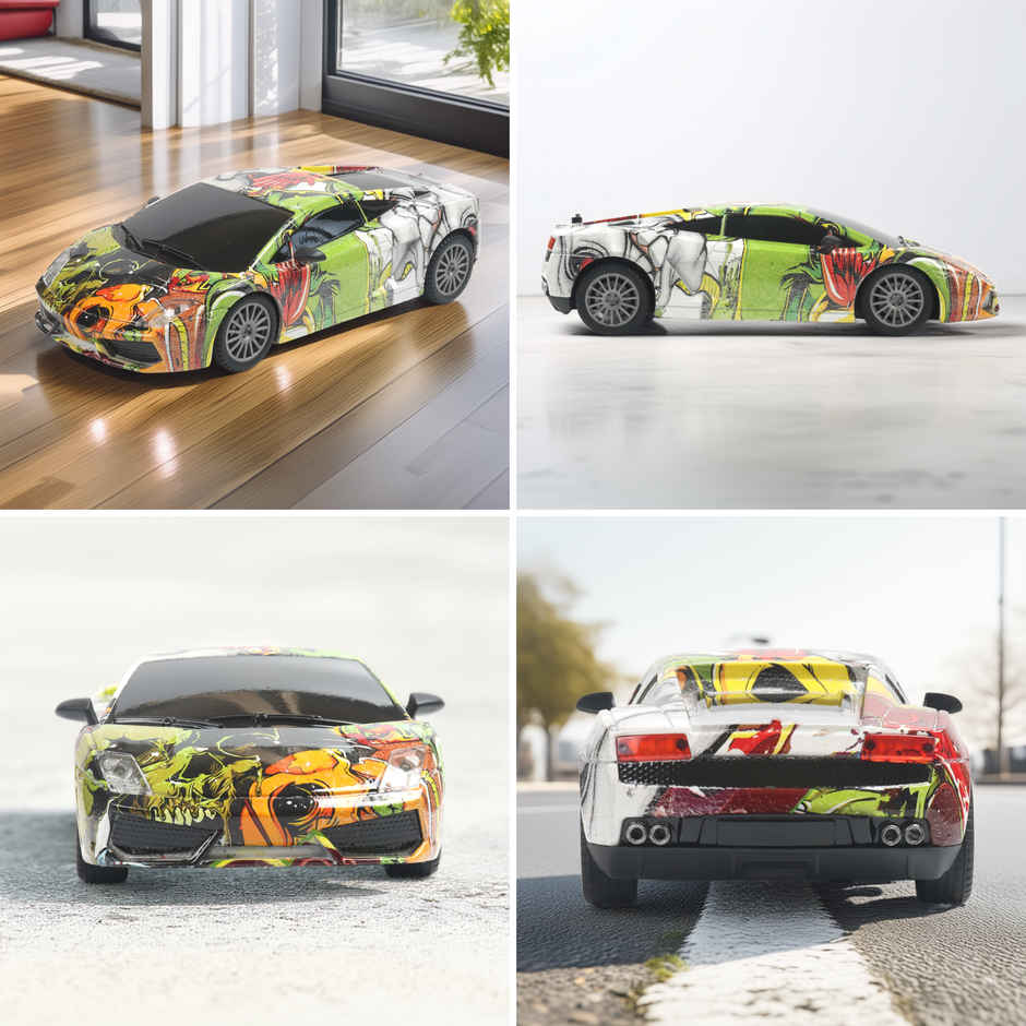 Race N Roll 1:24 Rechargeable Hi Speed Mini Remote Control Car - Lam Graffiti