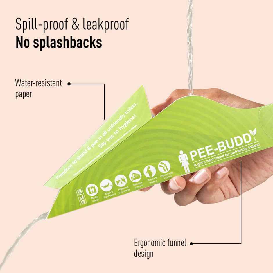 Sirona Peebuddy Funnels Disposable Female Urination Device | Portable, Leak-proof Stand, Pee Funnels