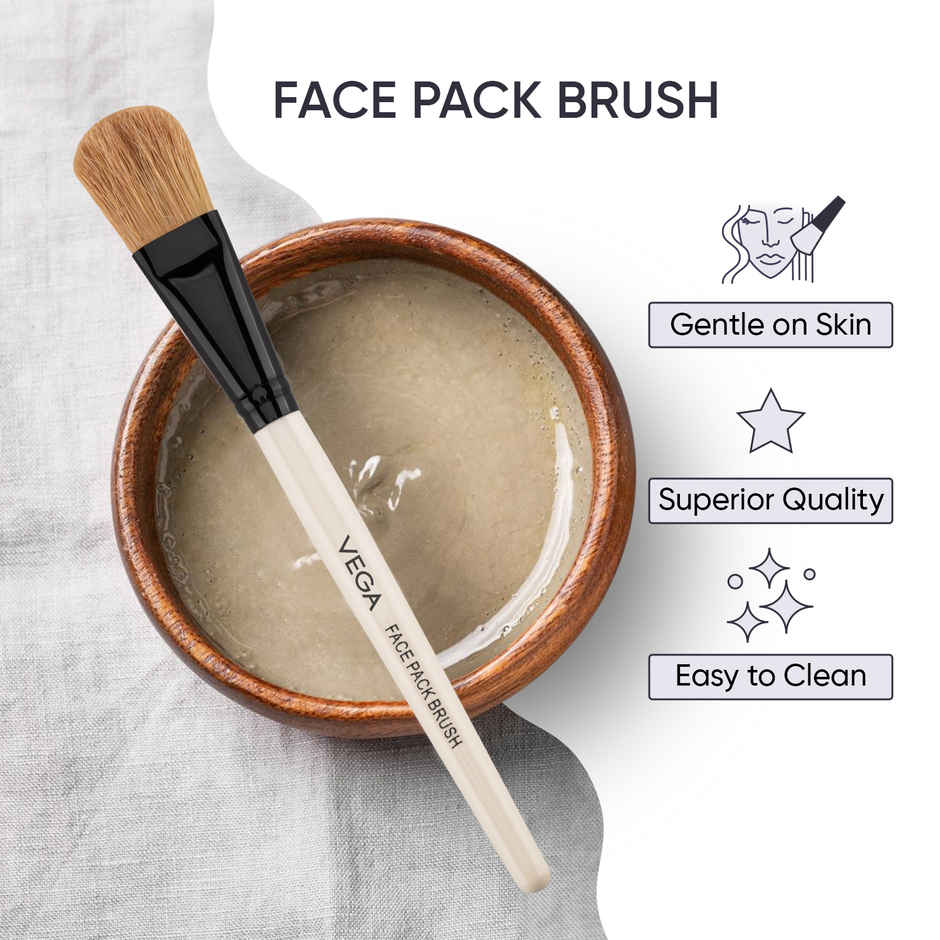 VEGA Face Pack Brush - White, 1 Piece, (HV-27)
