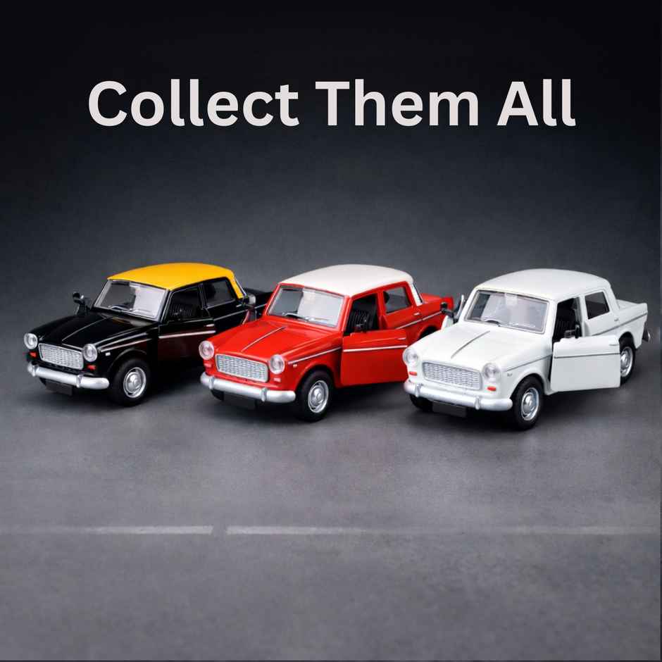 Race n Roll Light & Sound Retro Sedan Toy Car Pull Back Vehicle Fia Black