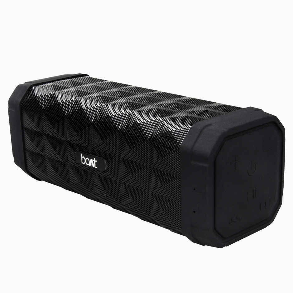 boAt Stone 650 BT Speaker w/ 10W Sound, 7H Playtime, IPX5 & Integrated Controls (Charcoal Black)