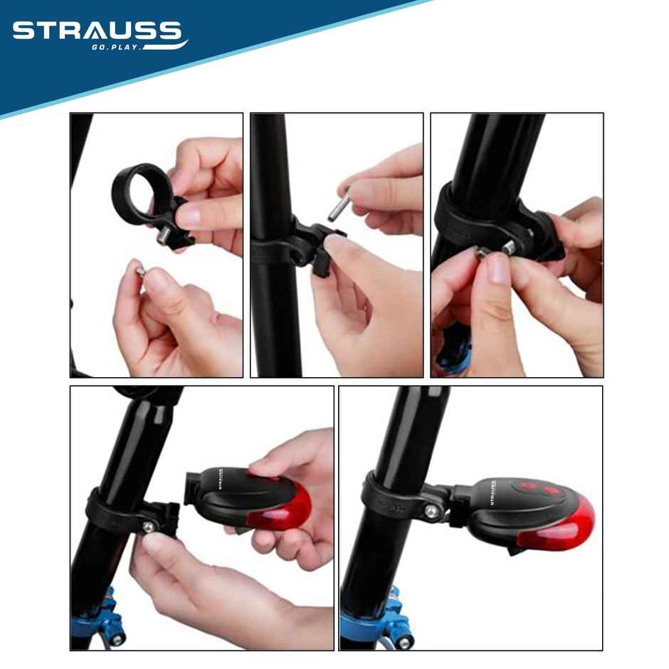 Strauss Bicycle Flash Tail Light With Laser | Black