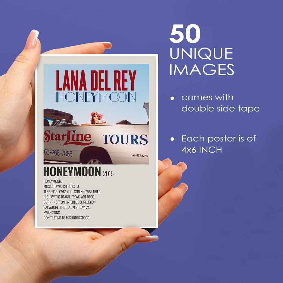 Paper Plane Design Rock Band Music Wall Posters Collage Pack of 50 (4 Inch X 6 Inch) D40