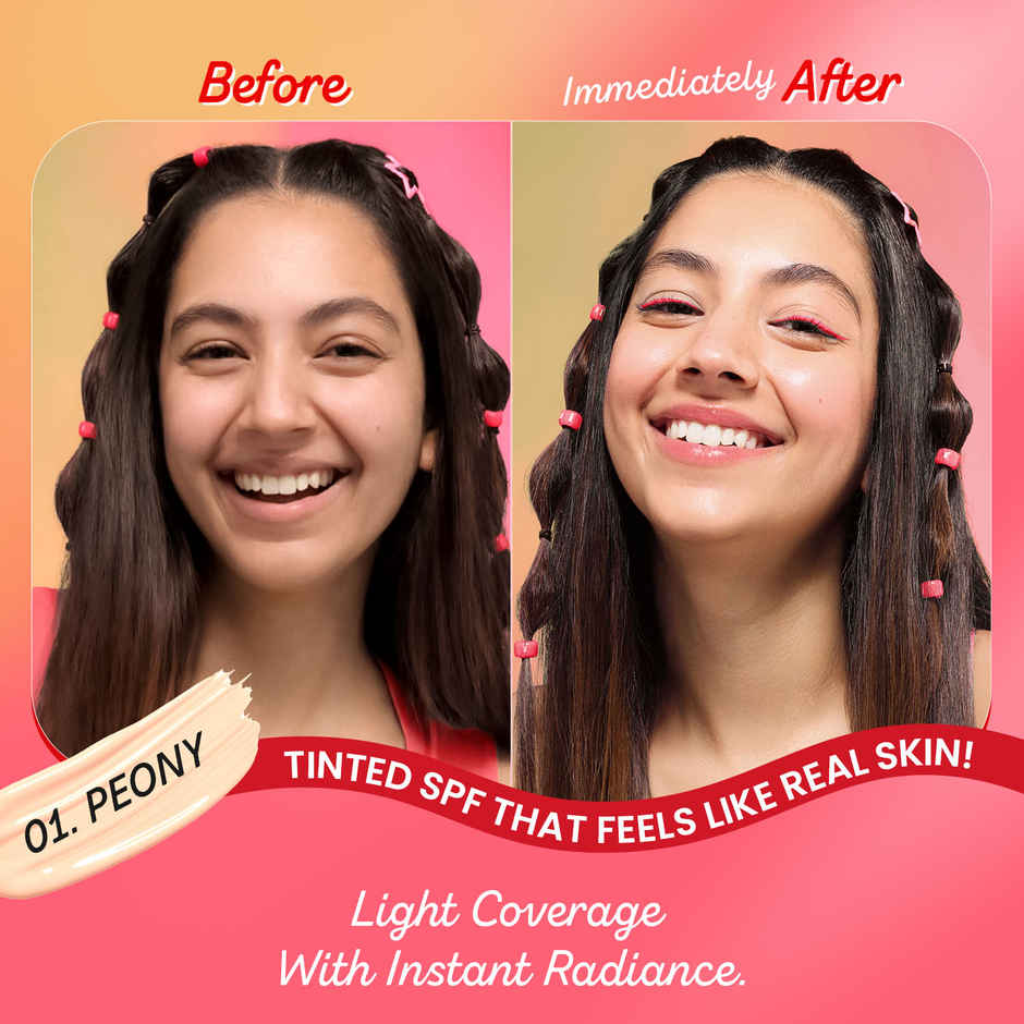 Dot & Key Strawberry Dew Tinted Sunscreen | In-Vivo Tested SPF 50+ PA++++ | 00 Peony