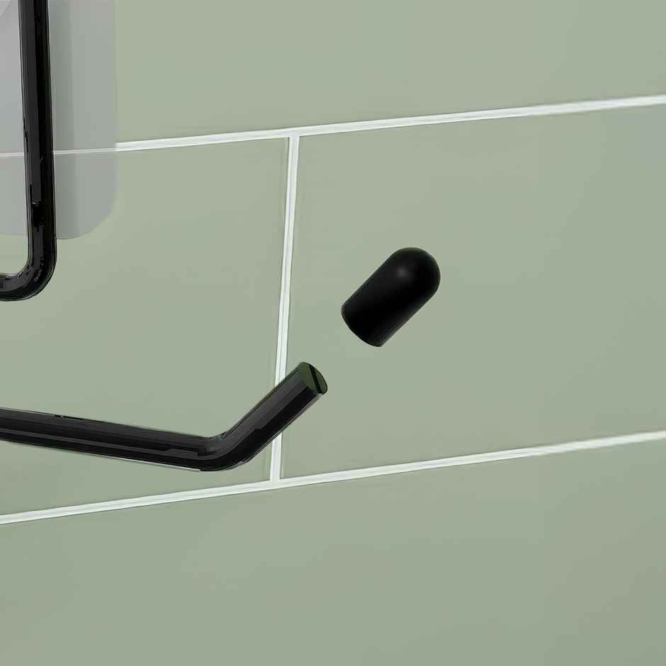 Zedak Self Adhesive Toilet Paper Holder | Metal | Black