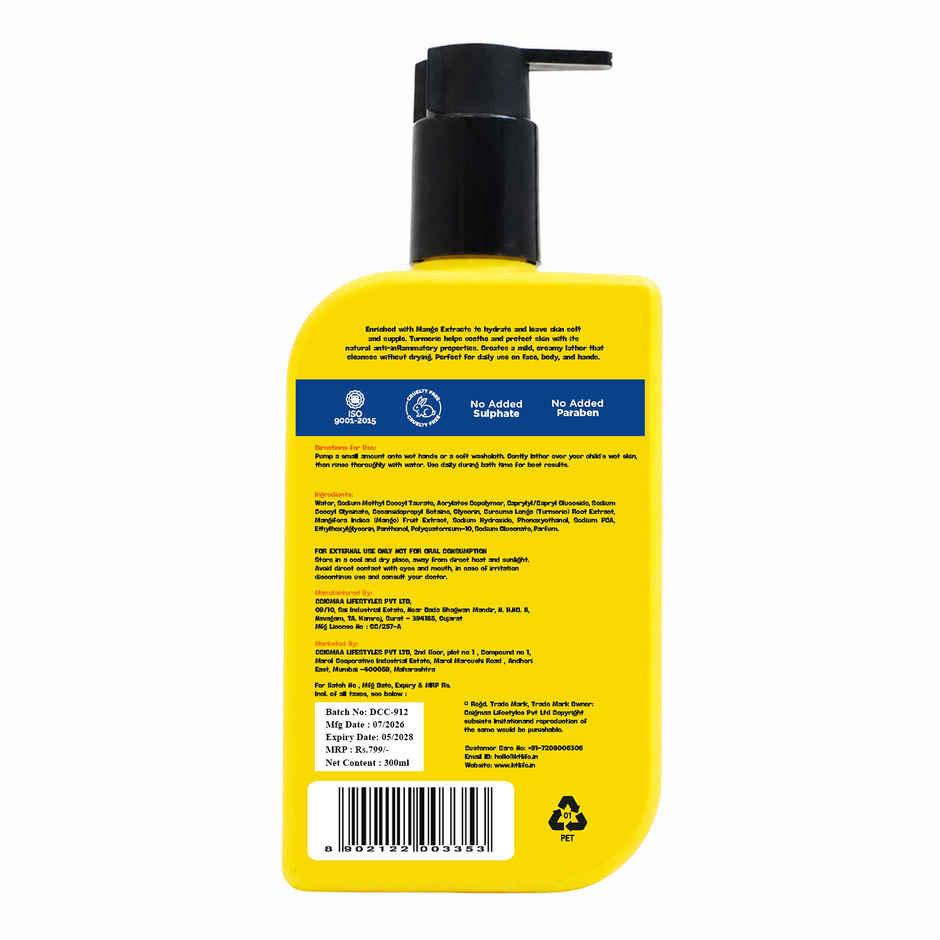KT Kids Soft Baby Wash Mango and Turmeric 1 pack