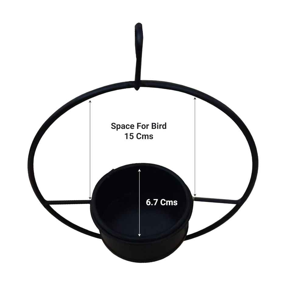 TrustBasket Bird Feeder, Hanging Metal Feeder for Balcony,Home,Indoor and Outdoor(Black)