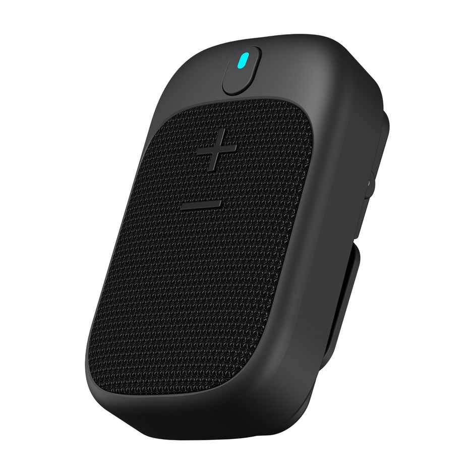 Portronics Talk Four 2W Wearable Bluetooth Speaker with Mic, Magnetic/Spring Clip-On