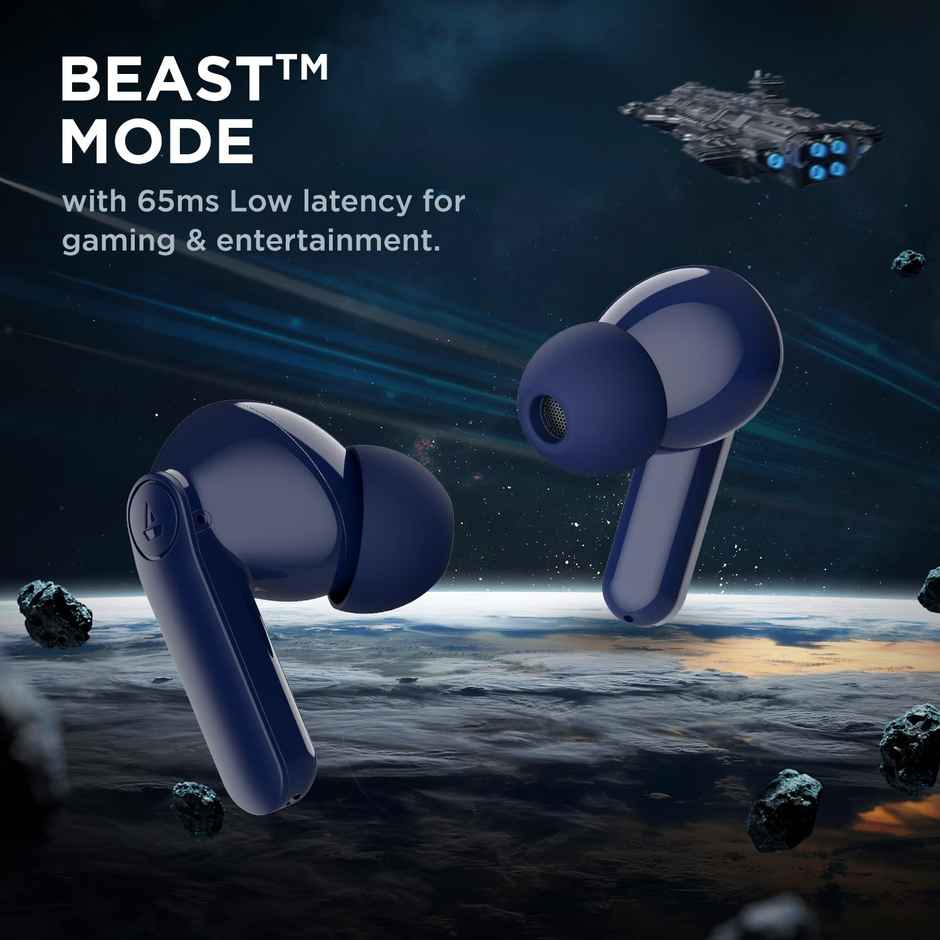 boAt Airdopes 138 Pro TWS Earbuds w/ 45H Playtime, ASAP Charge, 11 Mm Drivers & ENx Tech (Royal Blue)